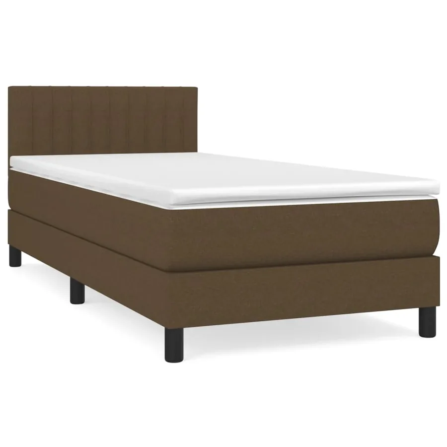 Sommier à lattes de lit avec matelas Marron foncé 80x200 cm - 2