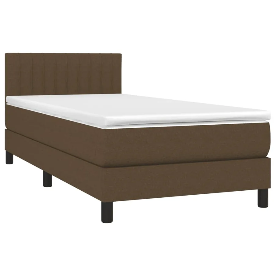 Sommier à lattes de lit avec matelas Marron foncé 80x200 cm - 3