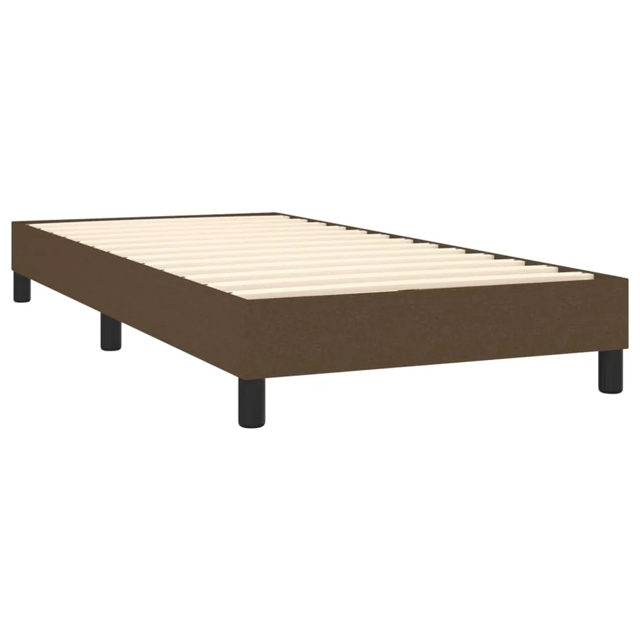 Sommier à lattes de lit avec matelas Marron foncé 80x200 cm - 4