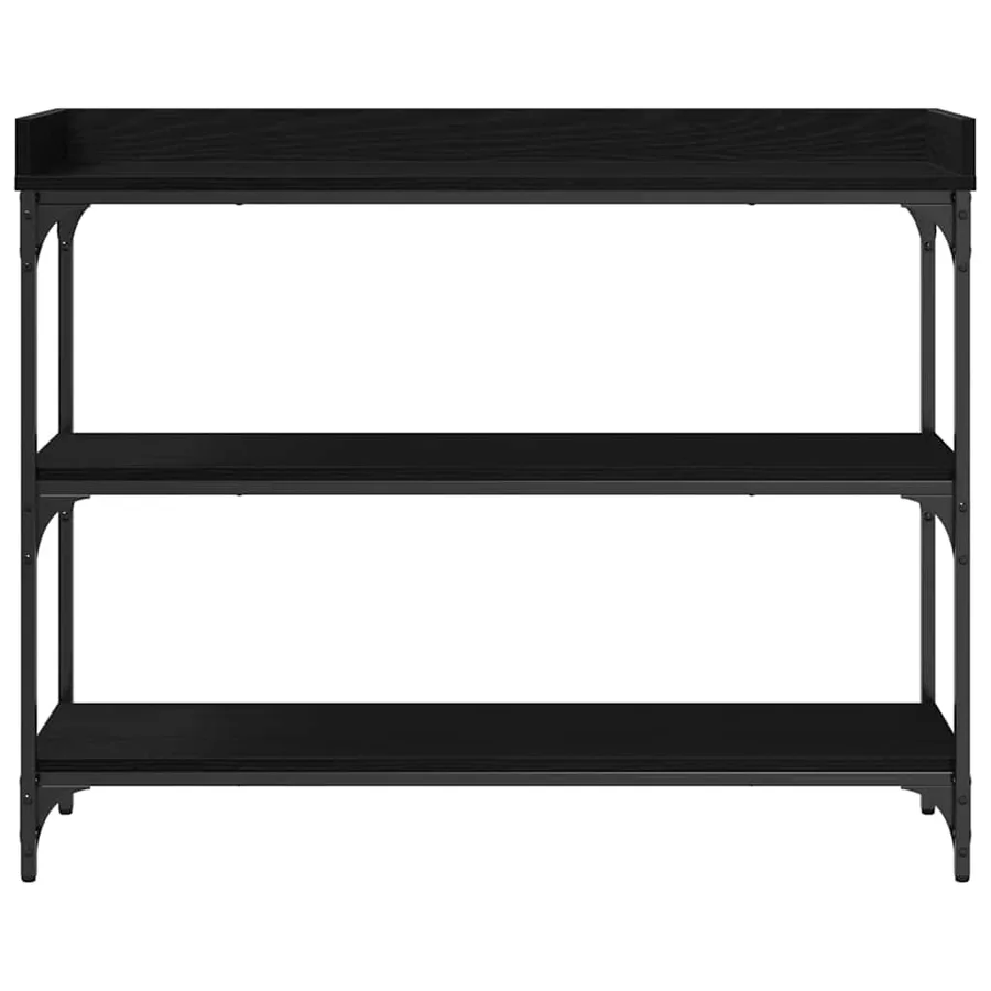 Table Console avec étagère Chêne noir 100 x 30 x 80 cm - 5