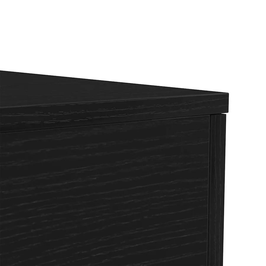 Table basse avec lumières LED chêne noir 90x50x40 cm - 10