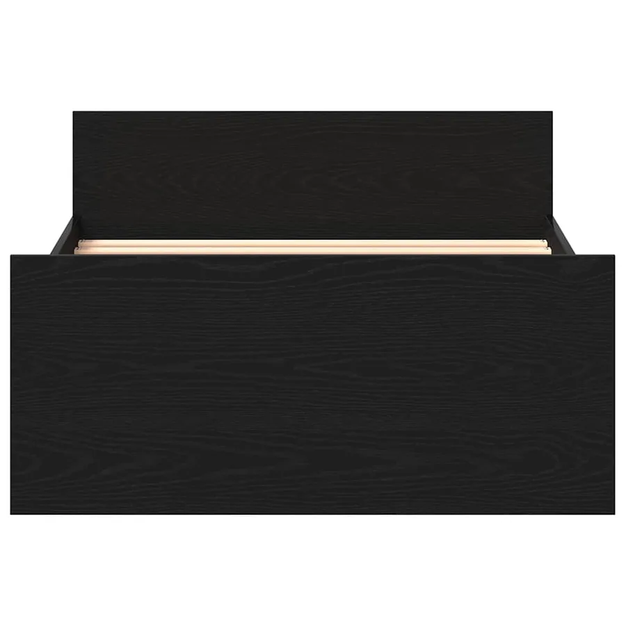 Cadre de lit sans matelas chêne noir 75x190 cm bois ingénierie - 5