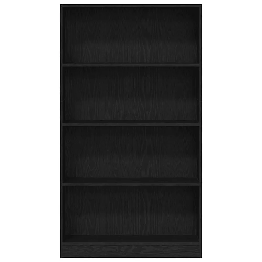 Bibliothèque à 4 niveaux chêne noir 80x24x143 cm - 5