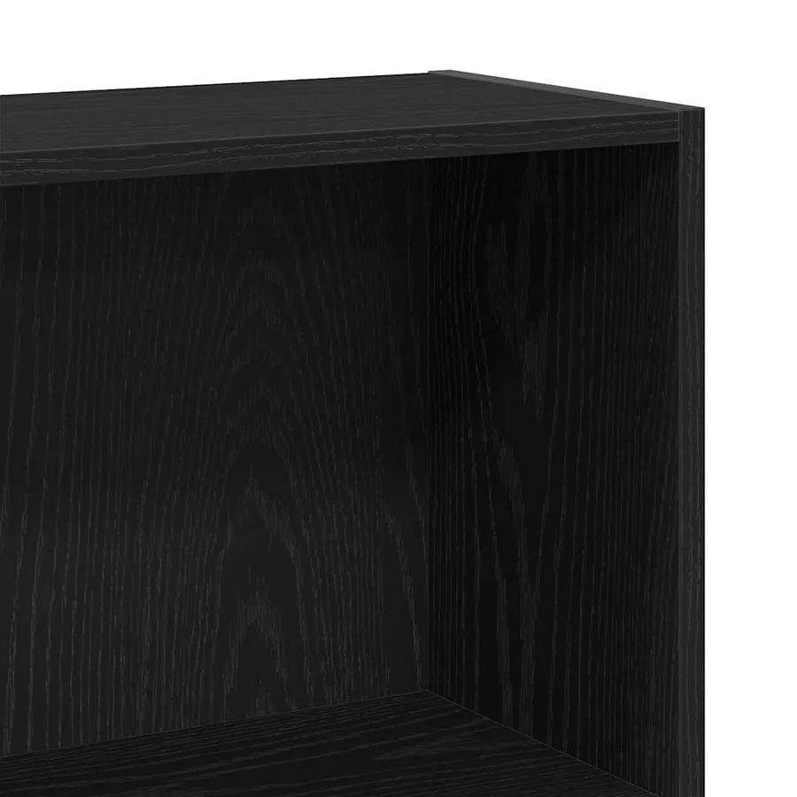 Bibliothèque à 4 niveaux chêne noir 80x24x143 cm - 8