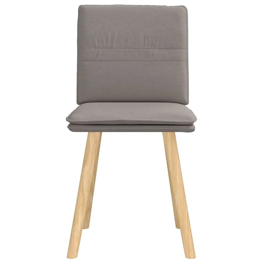 Chaises à manger lot de 2 taupe tissu - 4