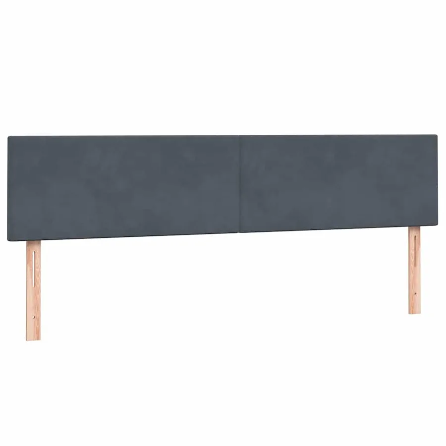 Sommier à lattes de lit et matelas gris foncé 200x220cm velours - 7