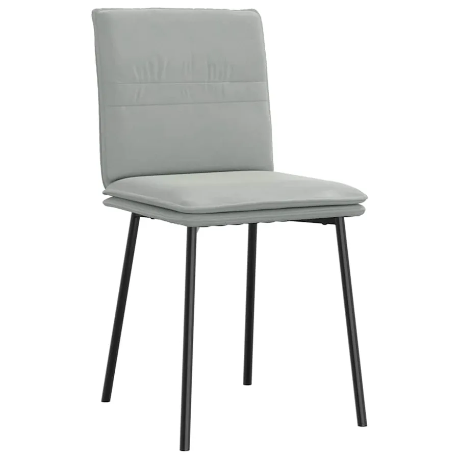 Chaises à manger lot de 4 Gris clair Velours - 3