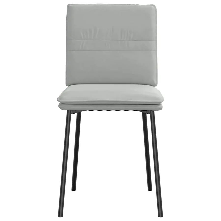 Chaises à manger lot de 4 Gris clair Velours - 4
