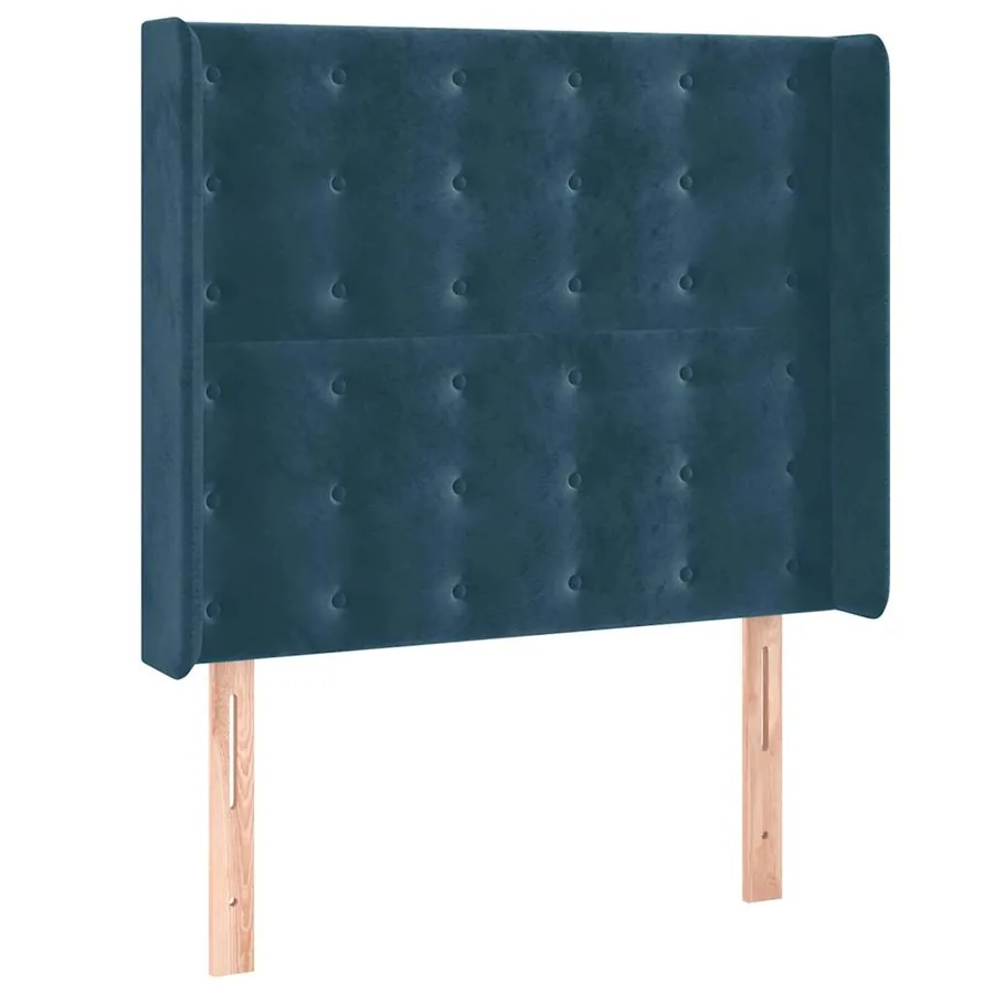 Sommier à lattes de lit matelas et LED Bleu foncé 100x200 cm - 7