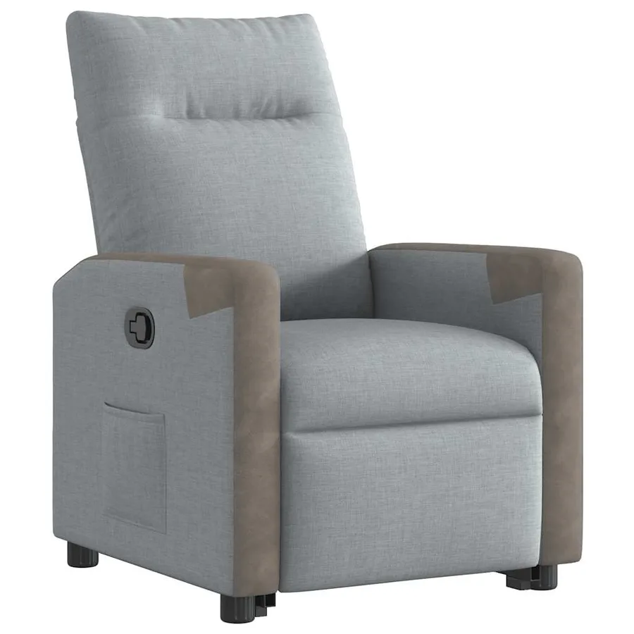 Fauteuil inclinable Gris clair Tissu - 5