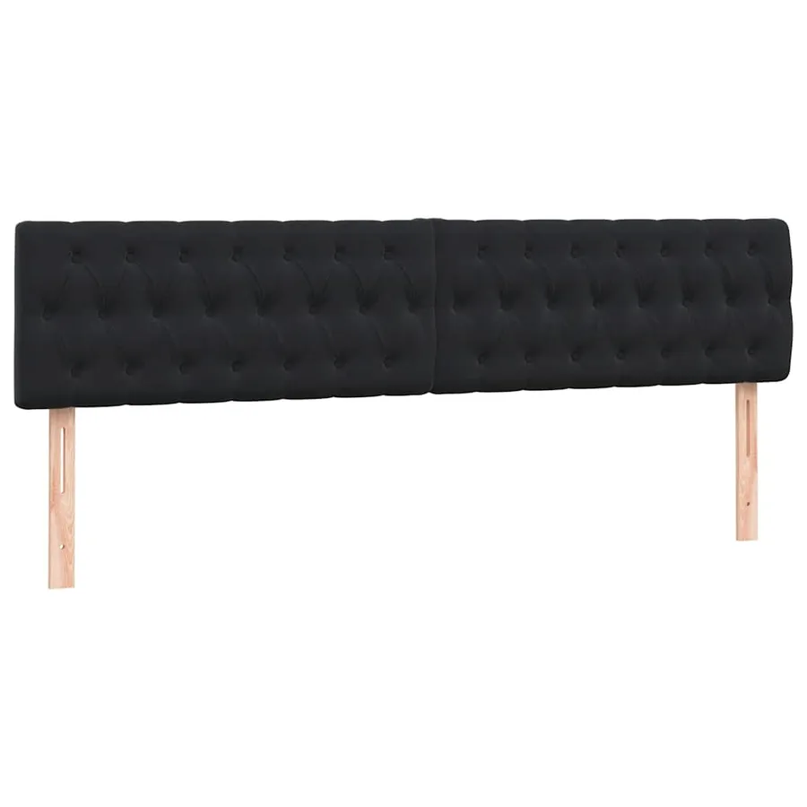 Sommier à lattes de lit avec matelas noir 200x220 cm velours - 7