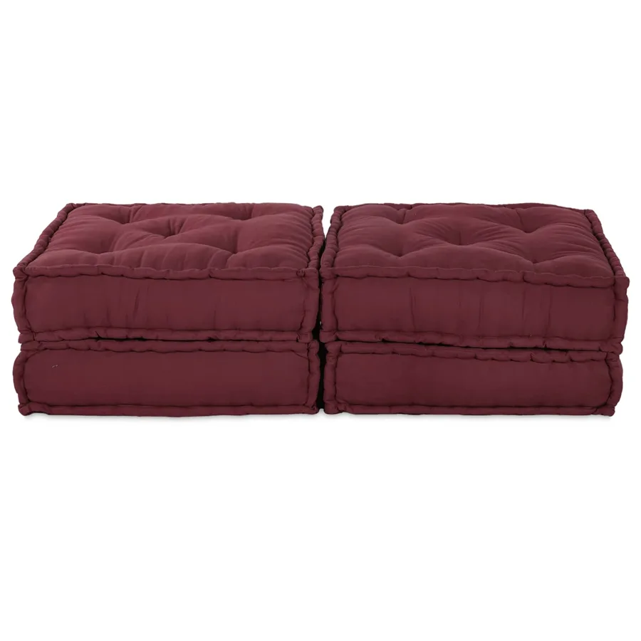 Unité de canapé modulaire 2 pcs Marron 140 x 70 x 36 cm Tissu - 2