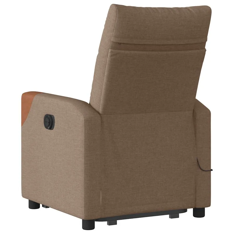 Fauteuil inclinable de massage électrique Marron Tissu - 7
