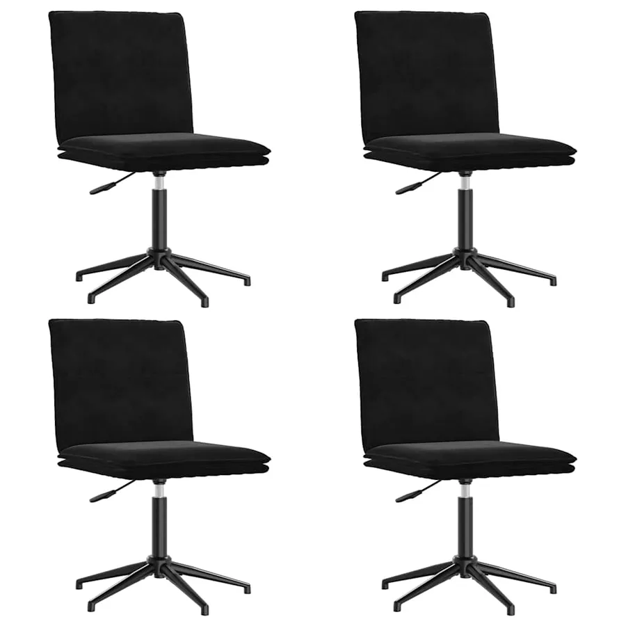 Chaises à manger lot de 4 Noir Velours - 2