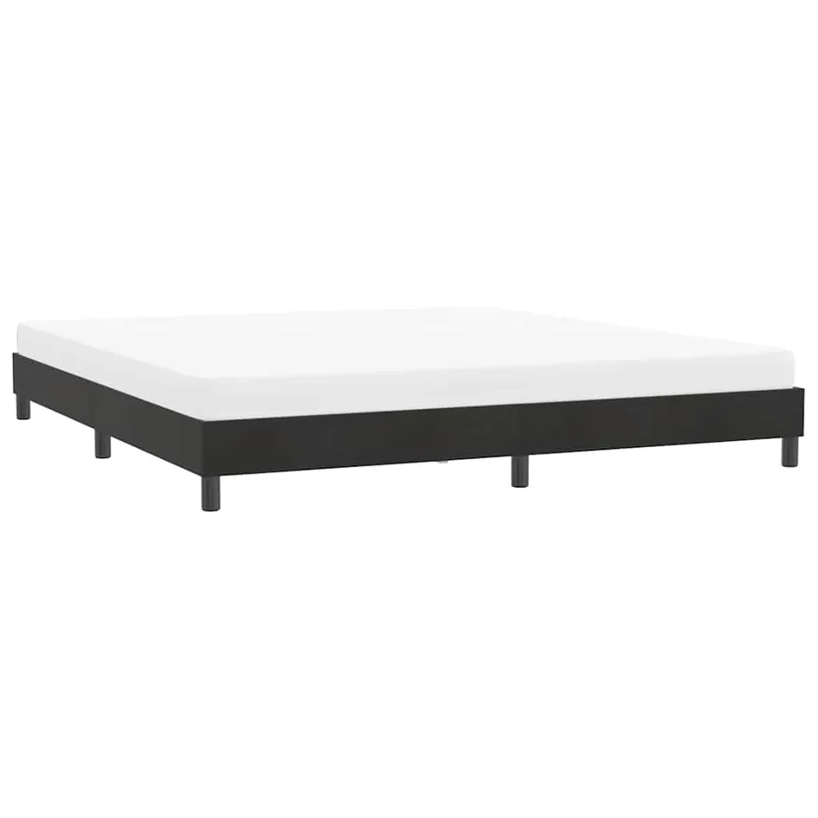 Cadre de lit sans matelas noir 180x220 cm velours - 4