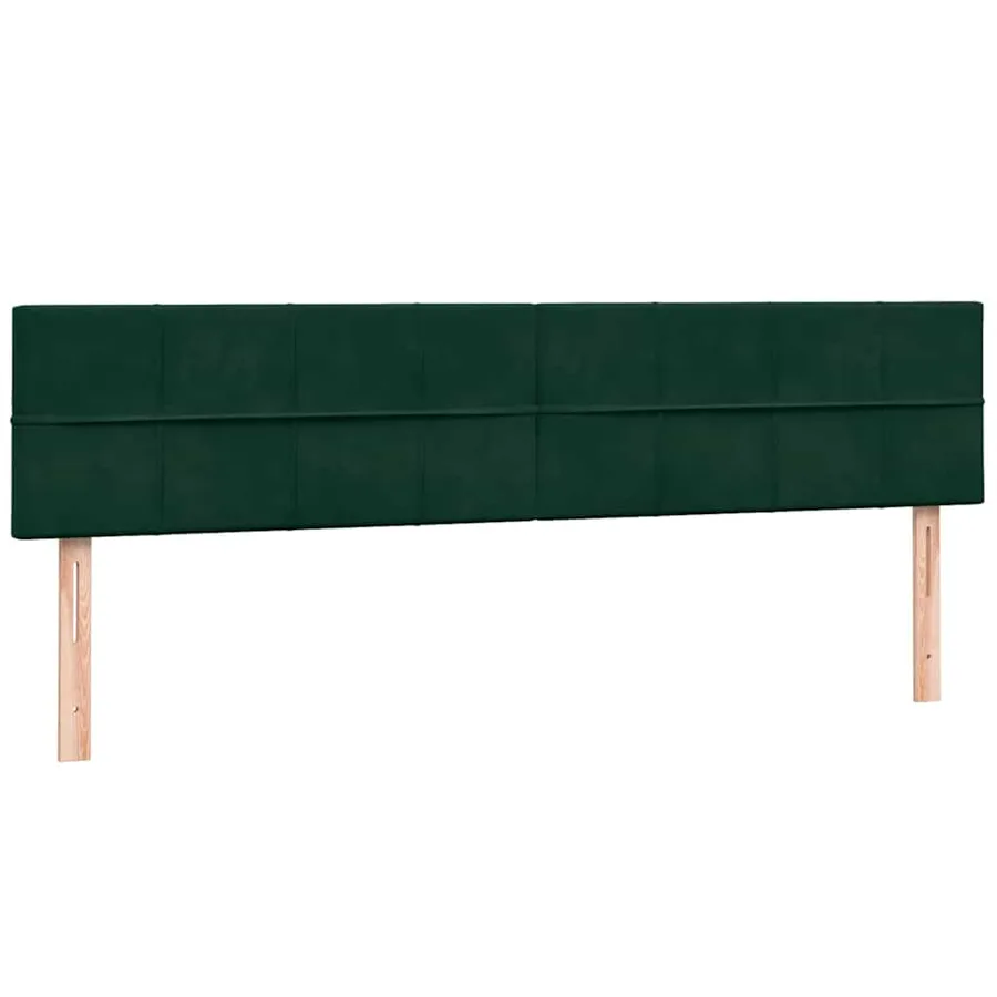Sommier à lattes de lit et matelas vert foncé 200x220cm velours - 7