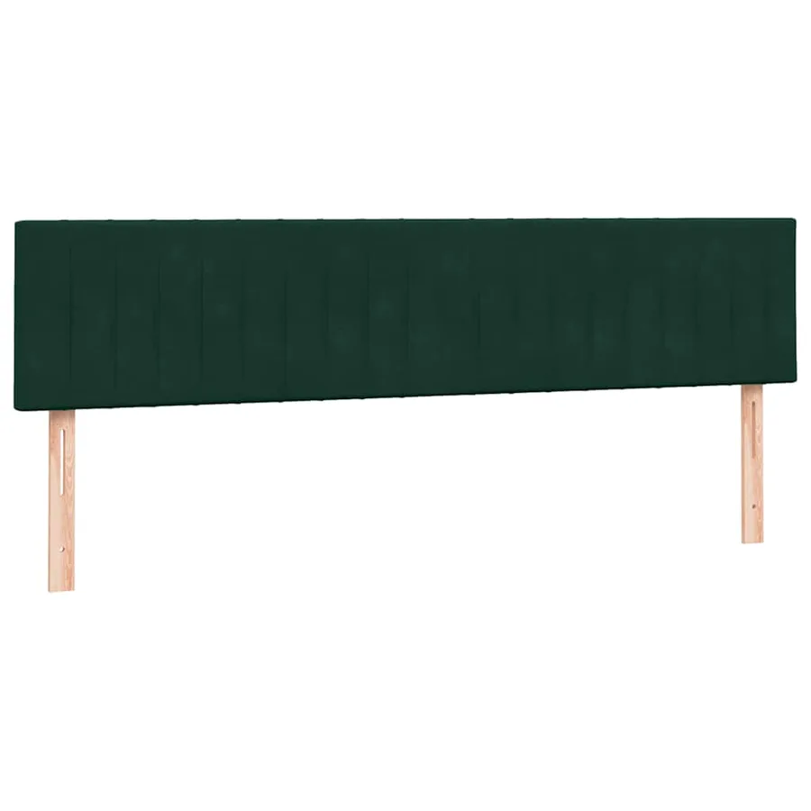 Sommier à lattes de lit et matelas et LED vert foncé 200x220cm velours - 7