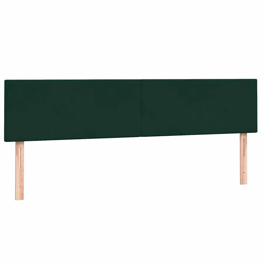 Sommier à lattes de lit et matelas et LED vert foncé 200x220cm velours - 7