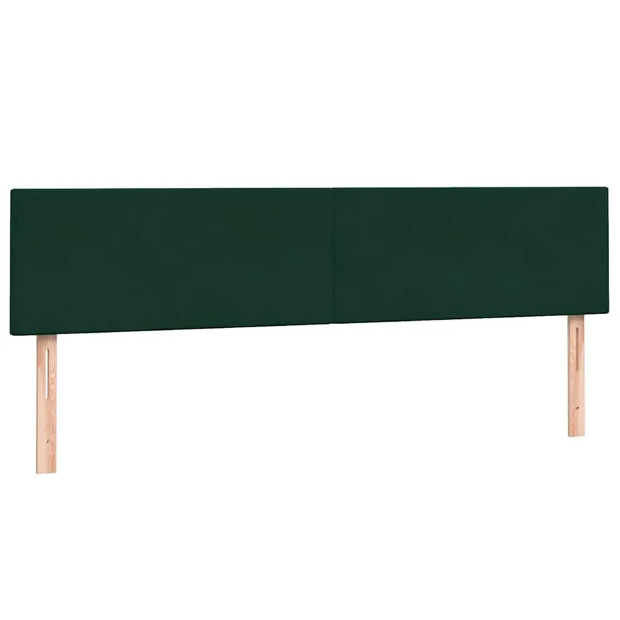 Sommier à lattes de lit et matelas vert foncé 200x220cm velours - 7