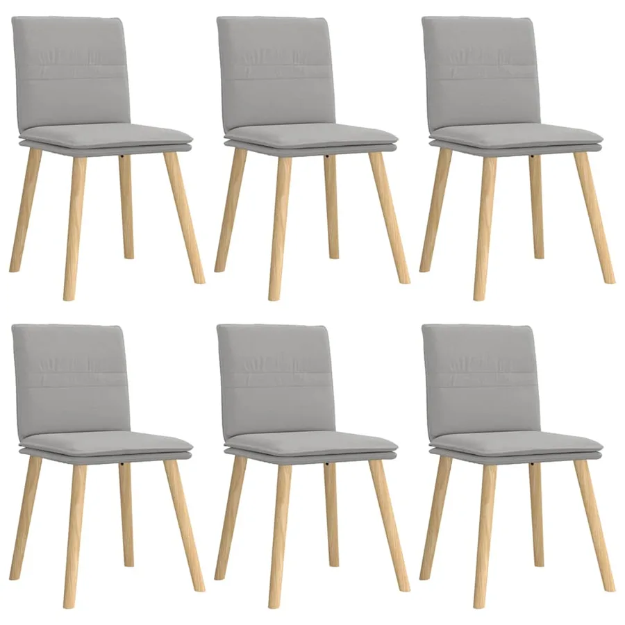 Chaises à manger lot de 6 gris nuage tissu - 2