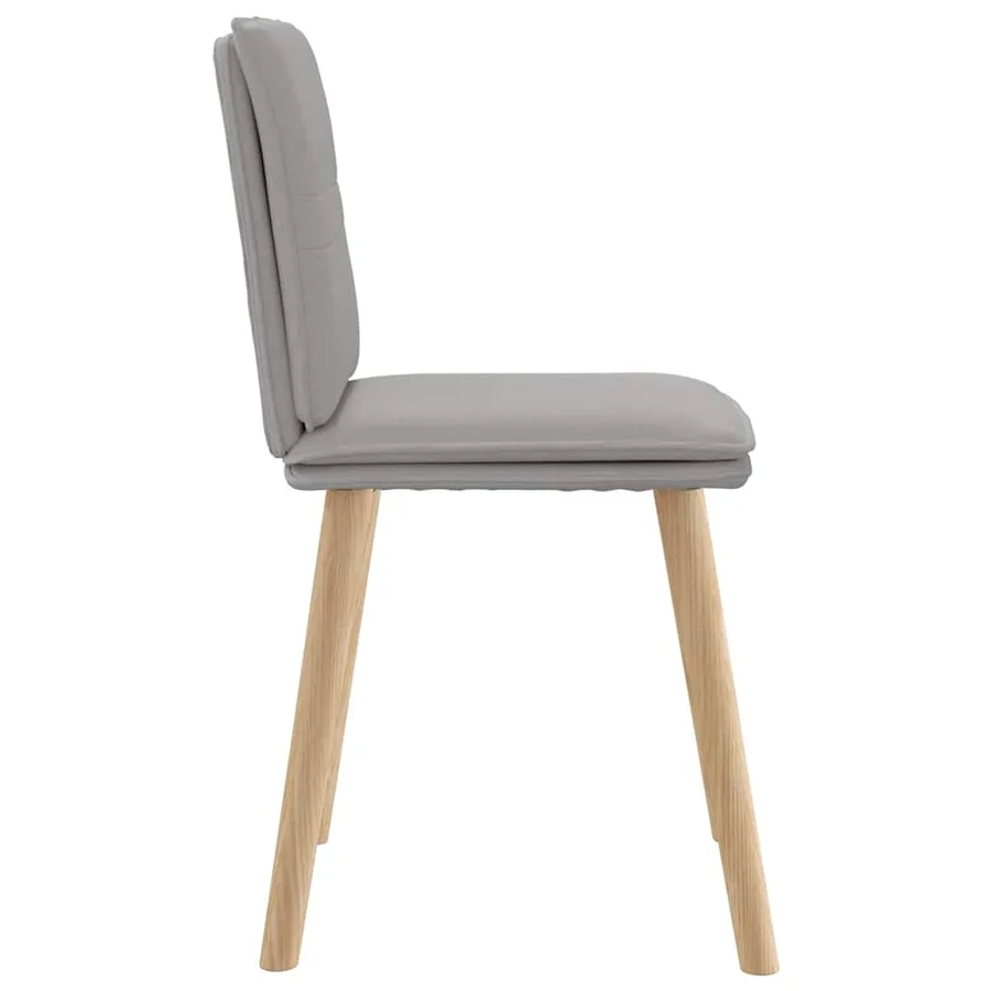Chaises à manger lot de 6 gris nuage tissu - 5