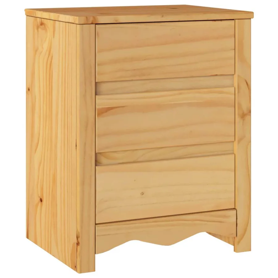 Table basse Drammen Chêne 45 x 35 x 56 cm Bois de pin massif - 2