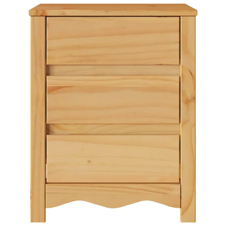 Table basse Drammen Chêne 45 x 35 x 56 cm Bois de pin massif - 7