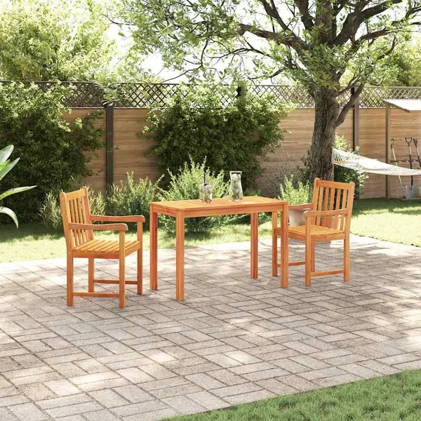 Ensemble de salle à manger pour jardin 3 pcs Marron