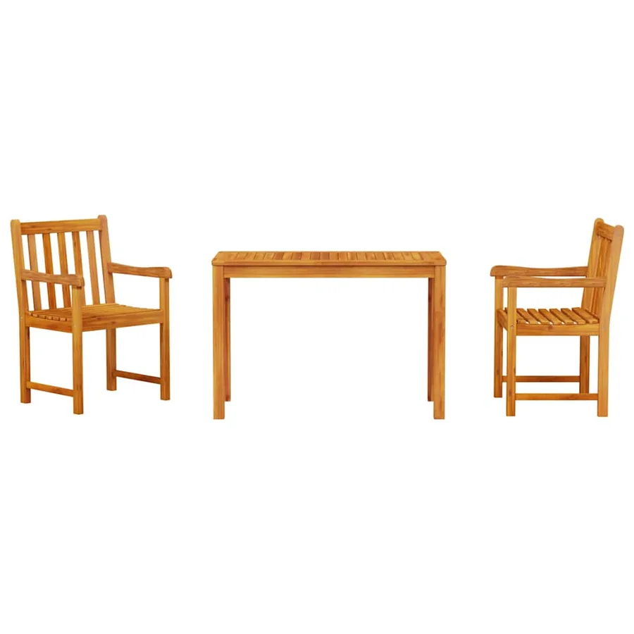 Ensemble de salle à manger pour jardin 3 pcs Marron - 7