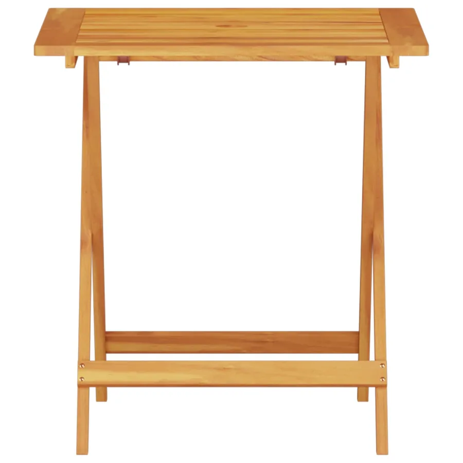 Ensemble bistro pliant 3 pcs Marron Bois d'Acacia Massif - 6