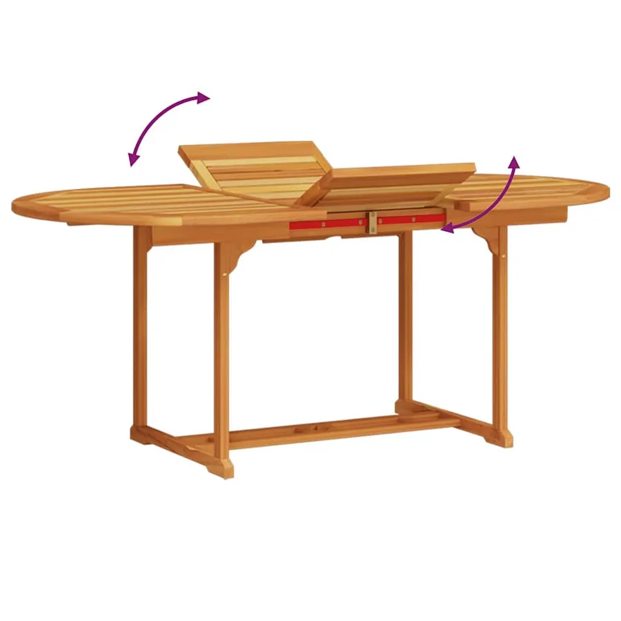 Ensemble de salle à manger pour jardin 7 pcs Marron - 11