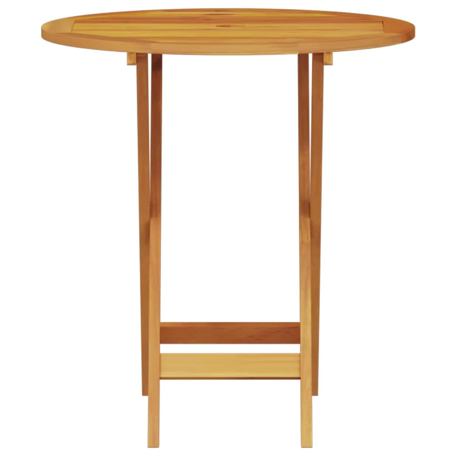 Ensemble bistro pliant 3 pcs Marron Bois d'Acacia Massif - 7