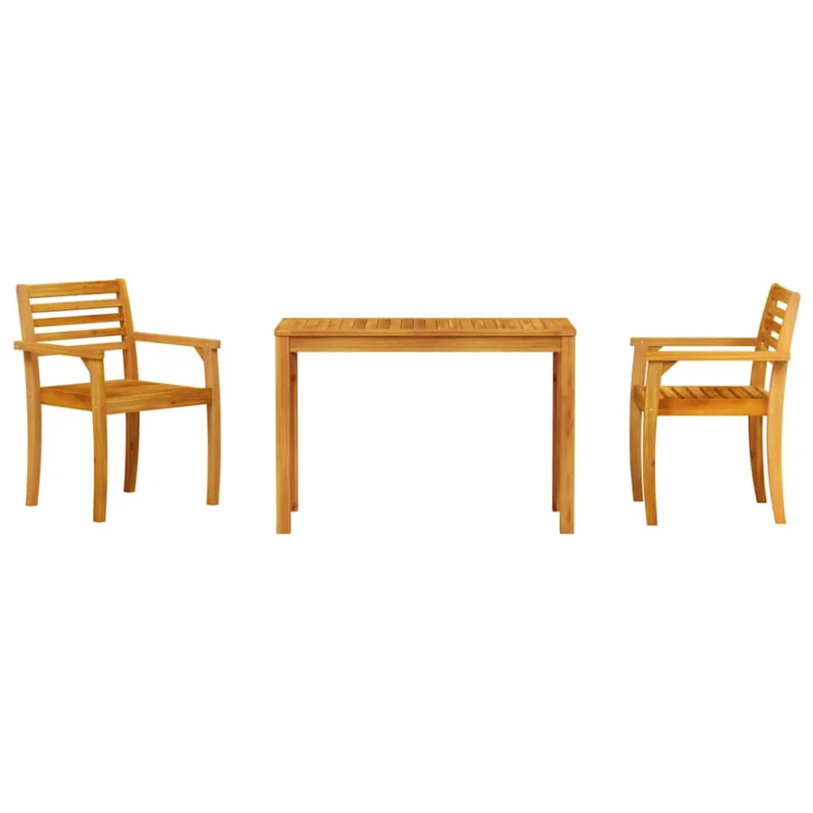 Ensemble de salle à manger pour jardin 3 pcs Marron - 6