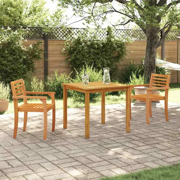 Ensemble de salle à manger pour jardin 3 pcs Marron