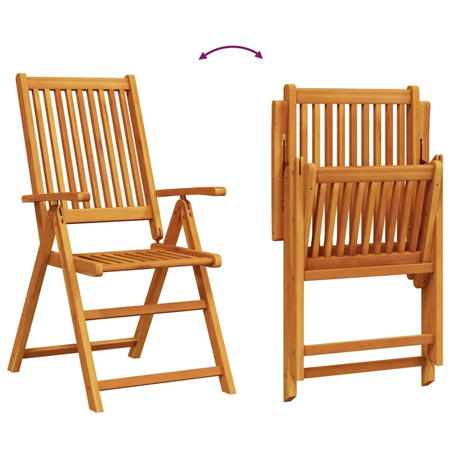 Ensemble de salle à manger pour jardin 7 pcs Marron - 12