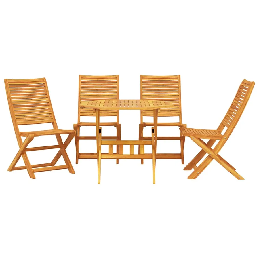 Ensemble de salle à manger pour jardin 5 pcs Marron - 7