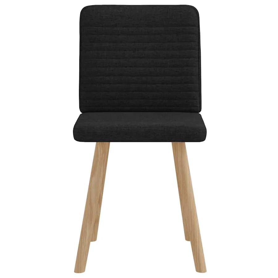 Chaises à manger lot de 2 noir tissu - 3