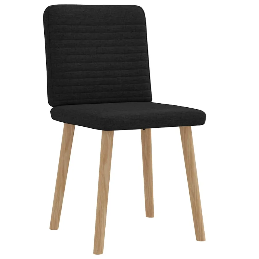 Chaises à manger lot de 2 noir tissu - 4