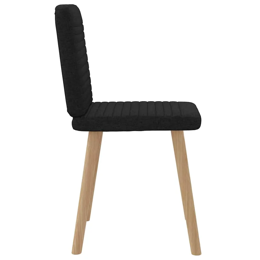 Chaises à manger lot de 2 noir tissu - 5