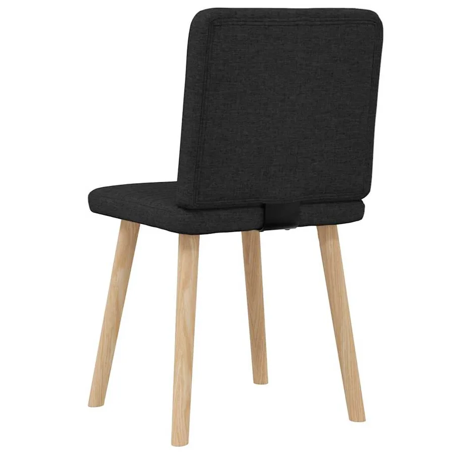 Chaises à manger lot de 2 noir tissu - 6