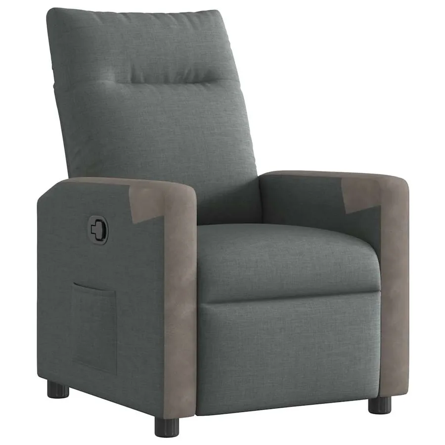 Fauteuil inclinable Gris foncé Tissu - 2