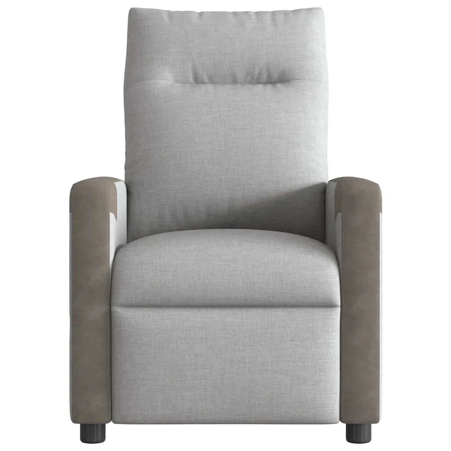 Fauteuil de massage inclinable électrique gris nuage tissu - 4