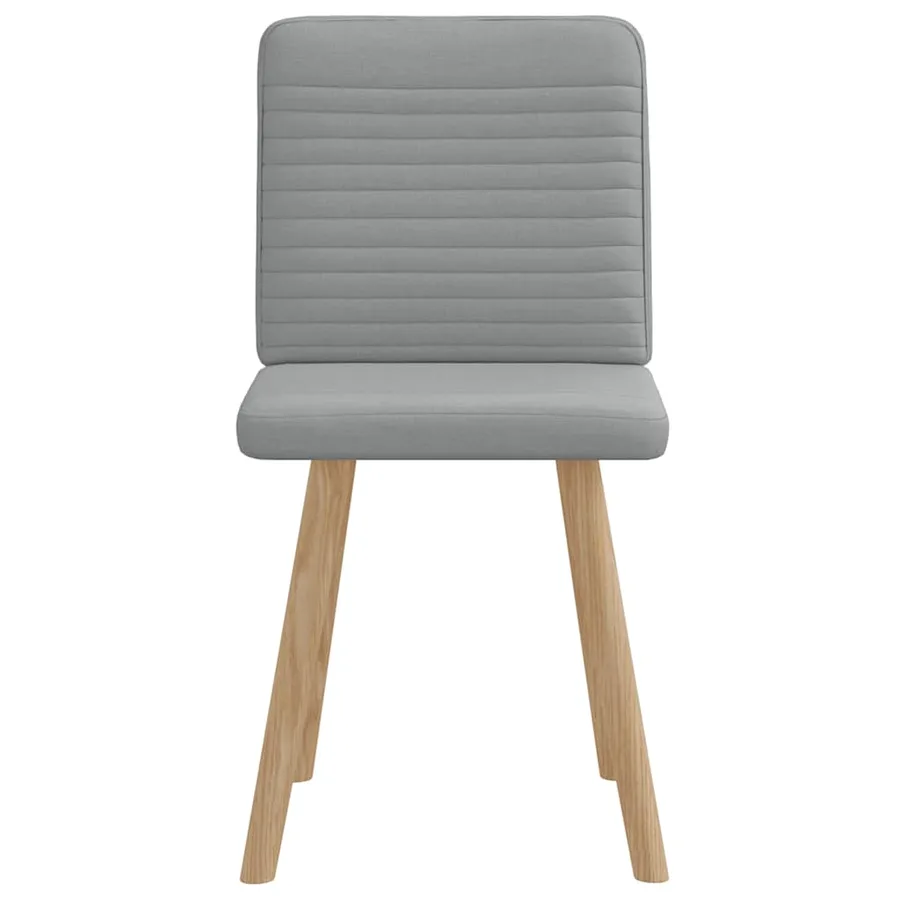 Chaises à manger lot de 2 gris clair tissu - 3
