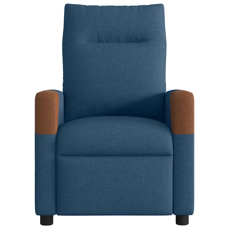 Fauteuil inclinable de massage Bleu Tissu - 3