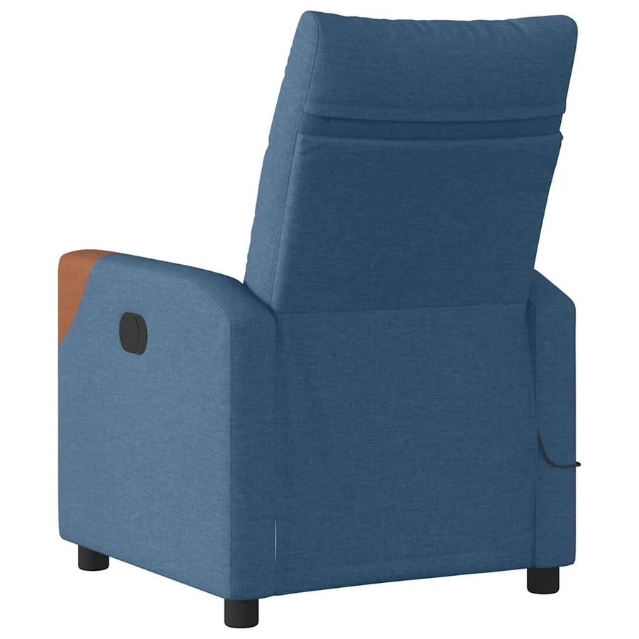 Fauteuil inclinable de massage Bleu Tissu - 5