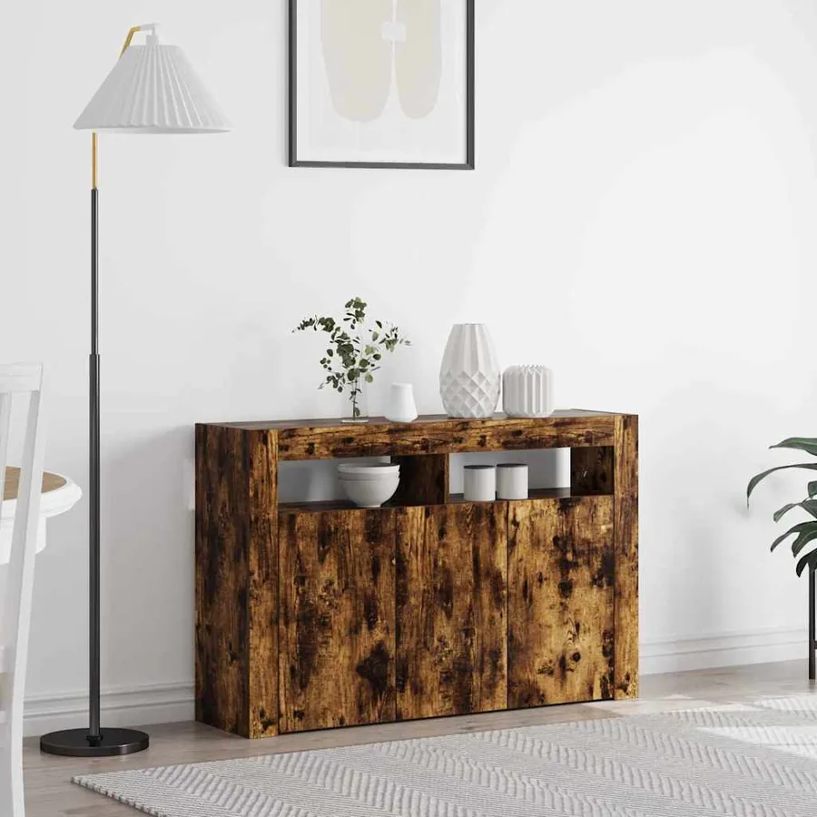 Buffet Chêne fumé 116 x 30 x 75 cm Bois d'ingénierie