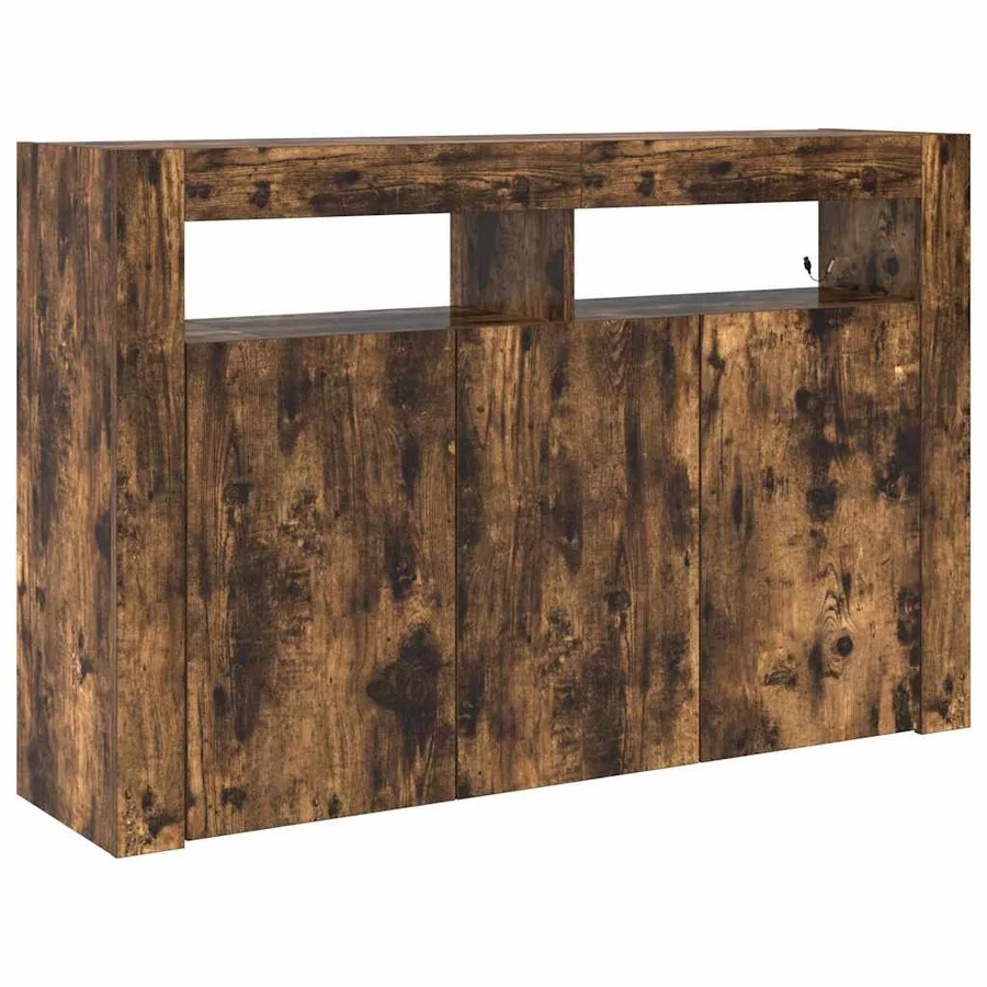 Buffet Chêne fumé 116 x 30 x 75 cm Bois d'ingénierie - 2