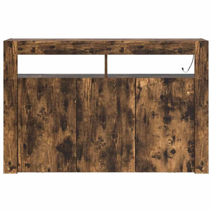 Buffet Chêne fumé 116 x 30 x 75 cm Bois d'ingénierie - 7