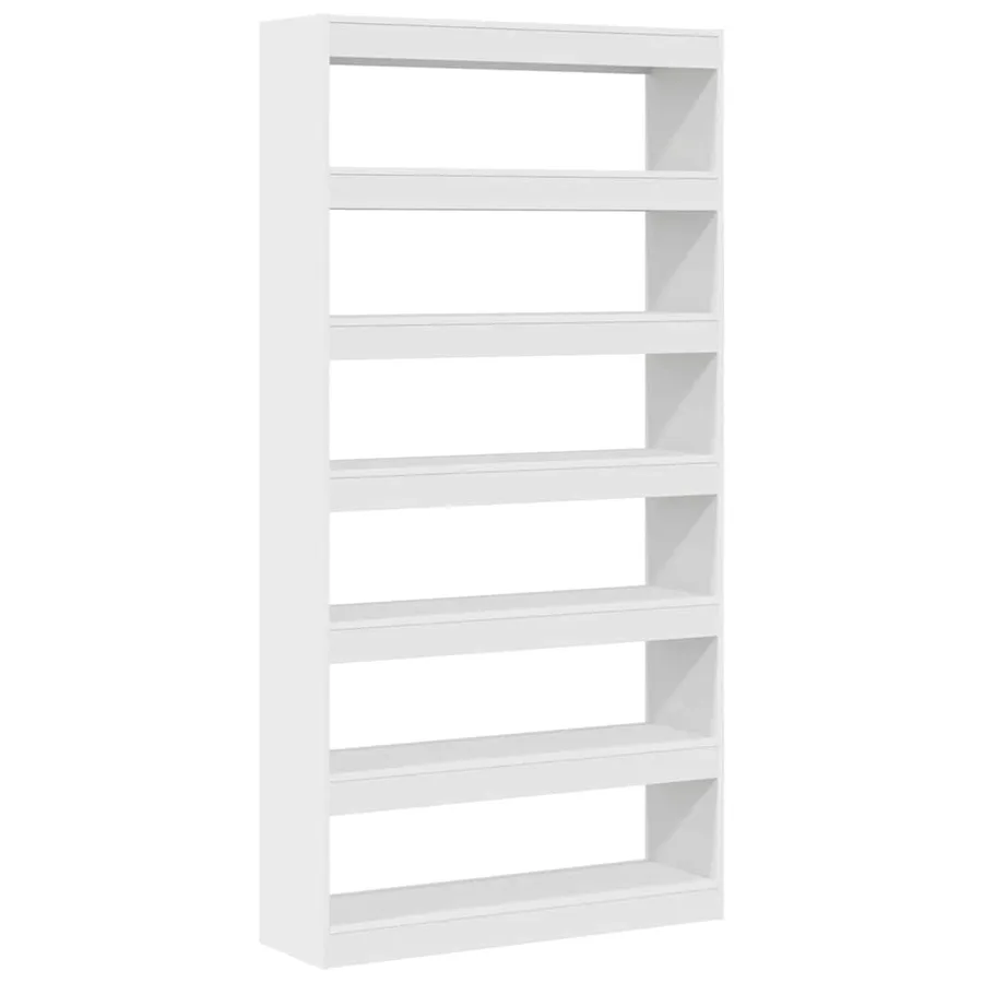 Bibliothèque Blanc 100 x 30 x 198 cm Bois d'ingénierie - 2