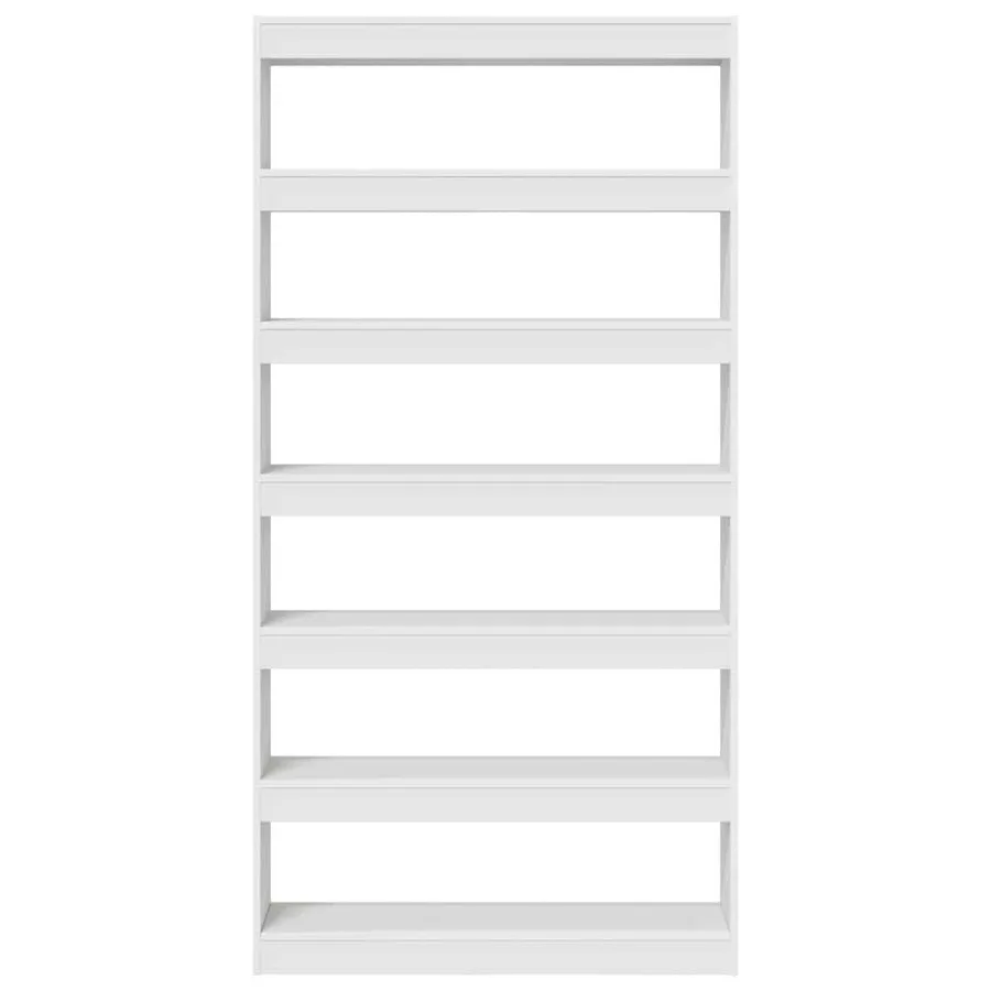 Bibliothèque Blanc 100 x 30 x 198 cm Bois d'ingénierie - 5
